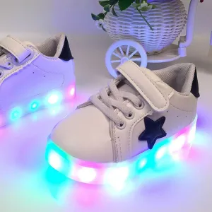 2016 New LED lights Child sneakers shoe trend Fluorescence casual kids boys girls sports shoes children leather sneakers shoes