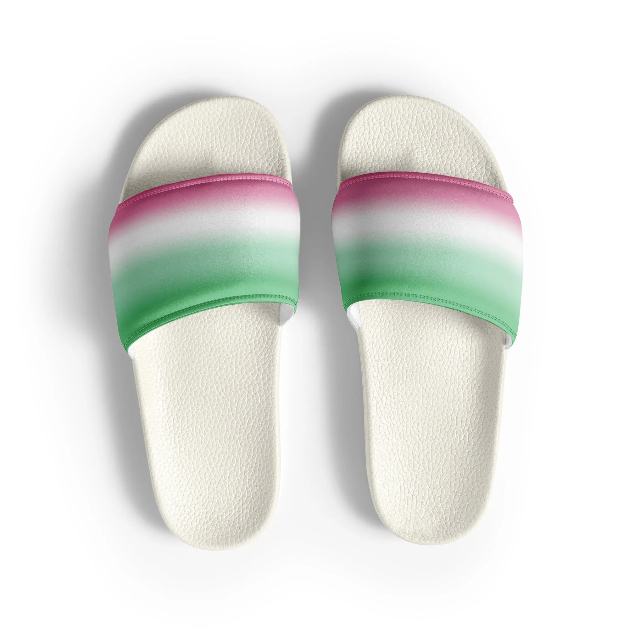 Abrosexual Pride Men’s Slides Sandals in Ombre