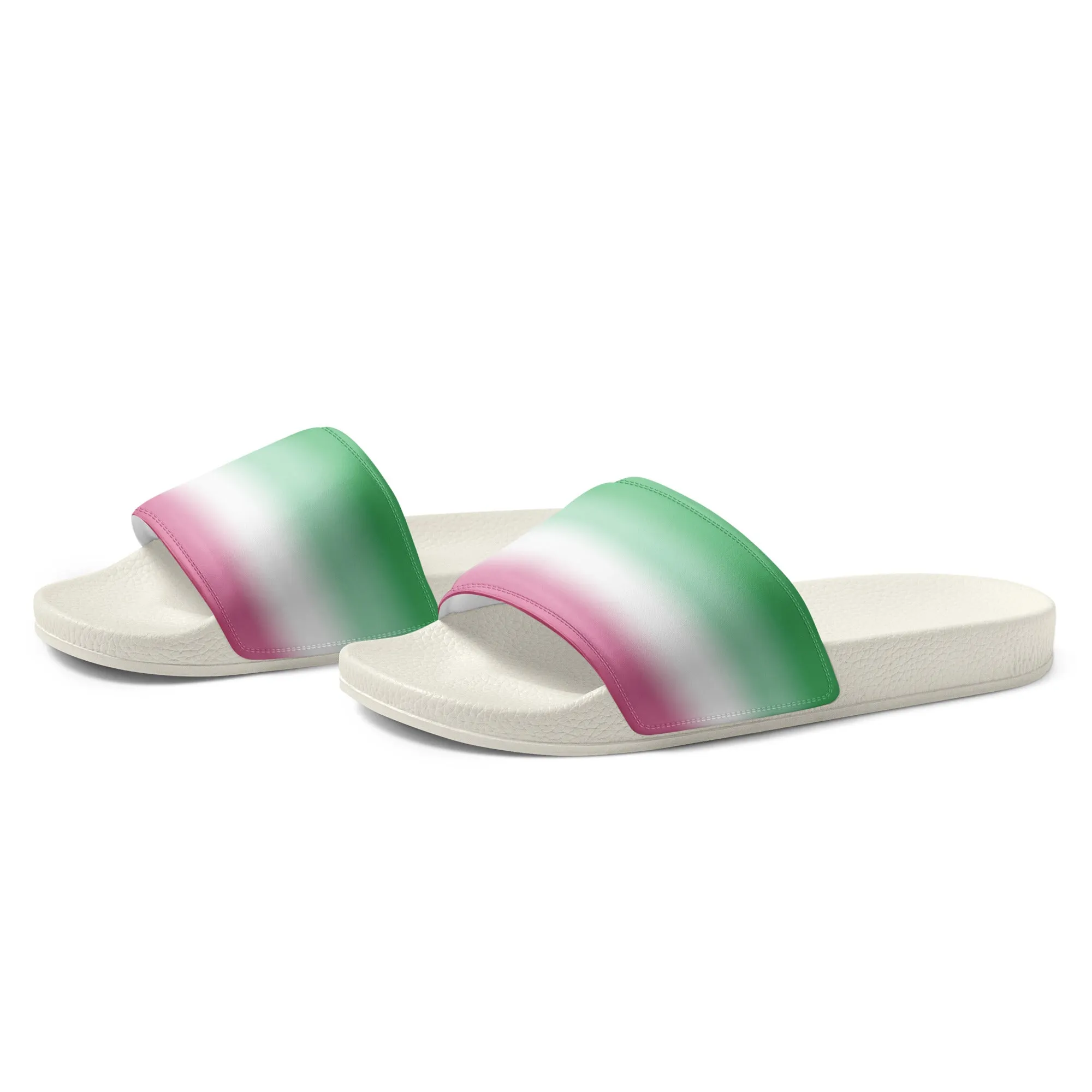 Abrosexual Pride Men’s Slides Sandals in Ombre