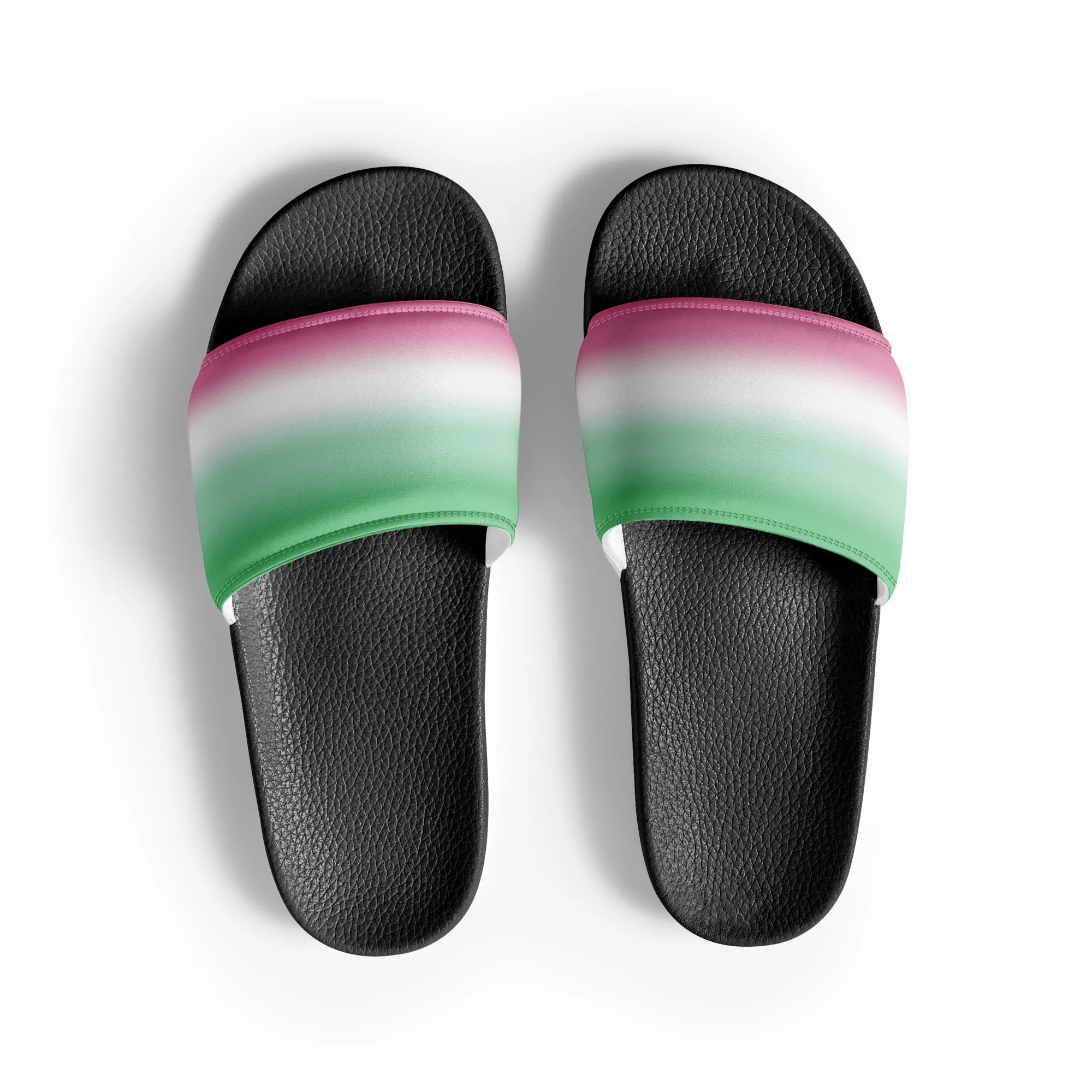 Abrosexual Pride Men’s Slides Sandals in Ombre