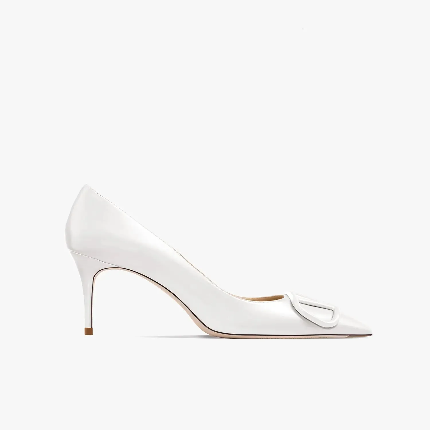 Adora White Matt Heels