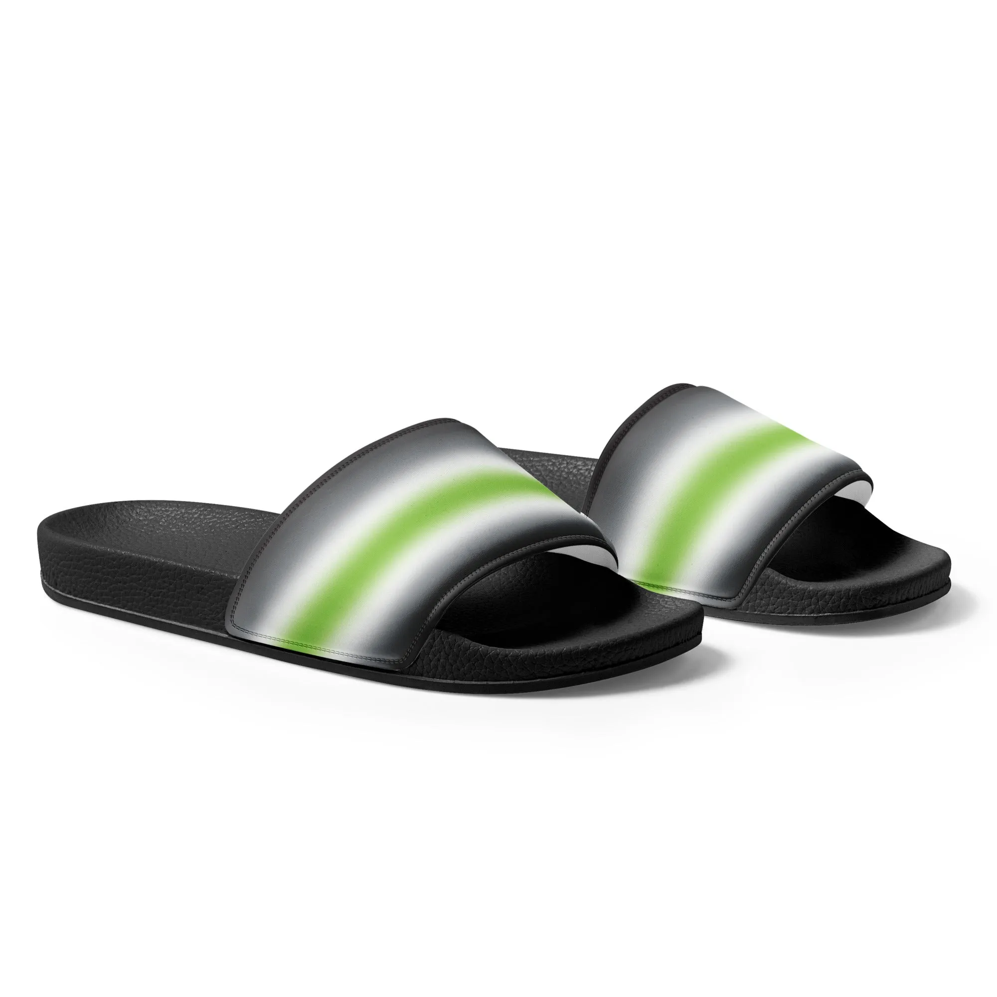 Agender Pride Men’s Slides Sandals in Ombre