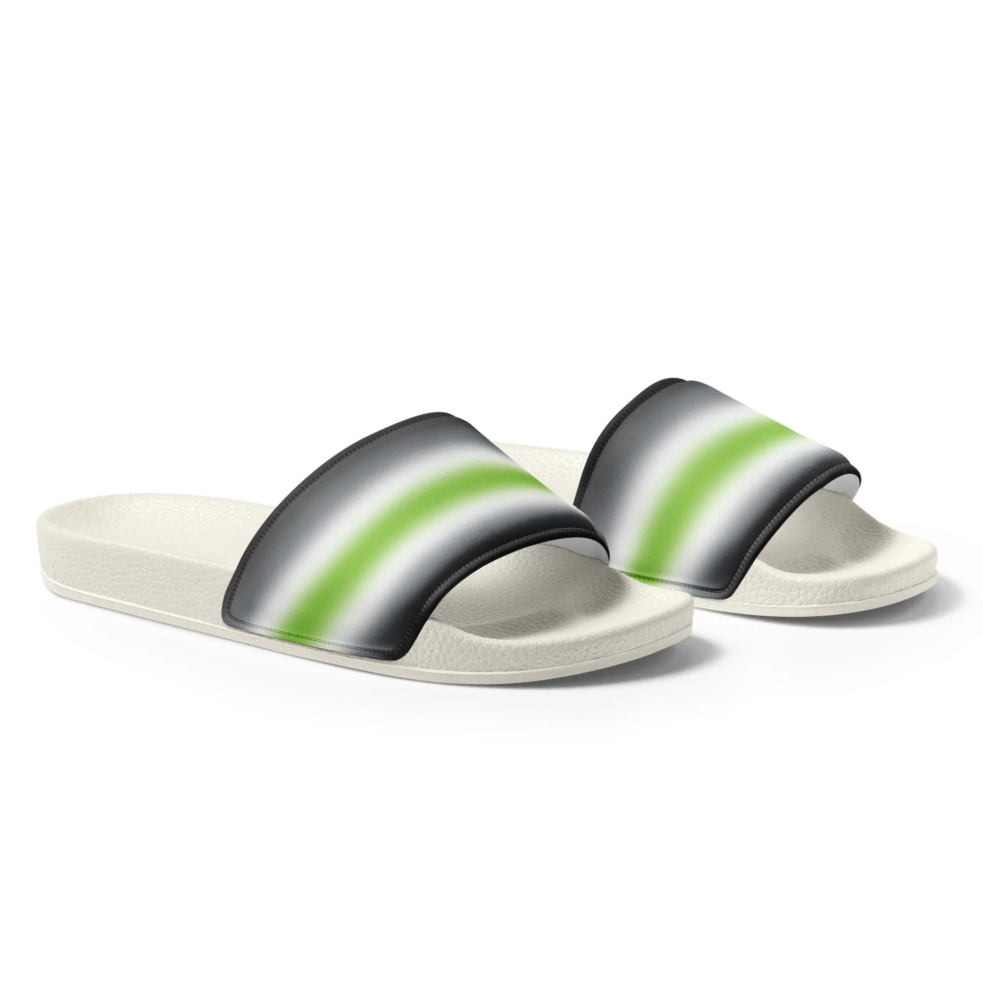 Agender Pride Men’s Slides Sandals in Ombre