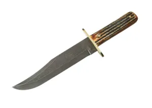 American Std. Bowie Damascus India Stag