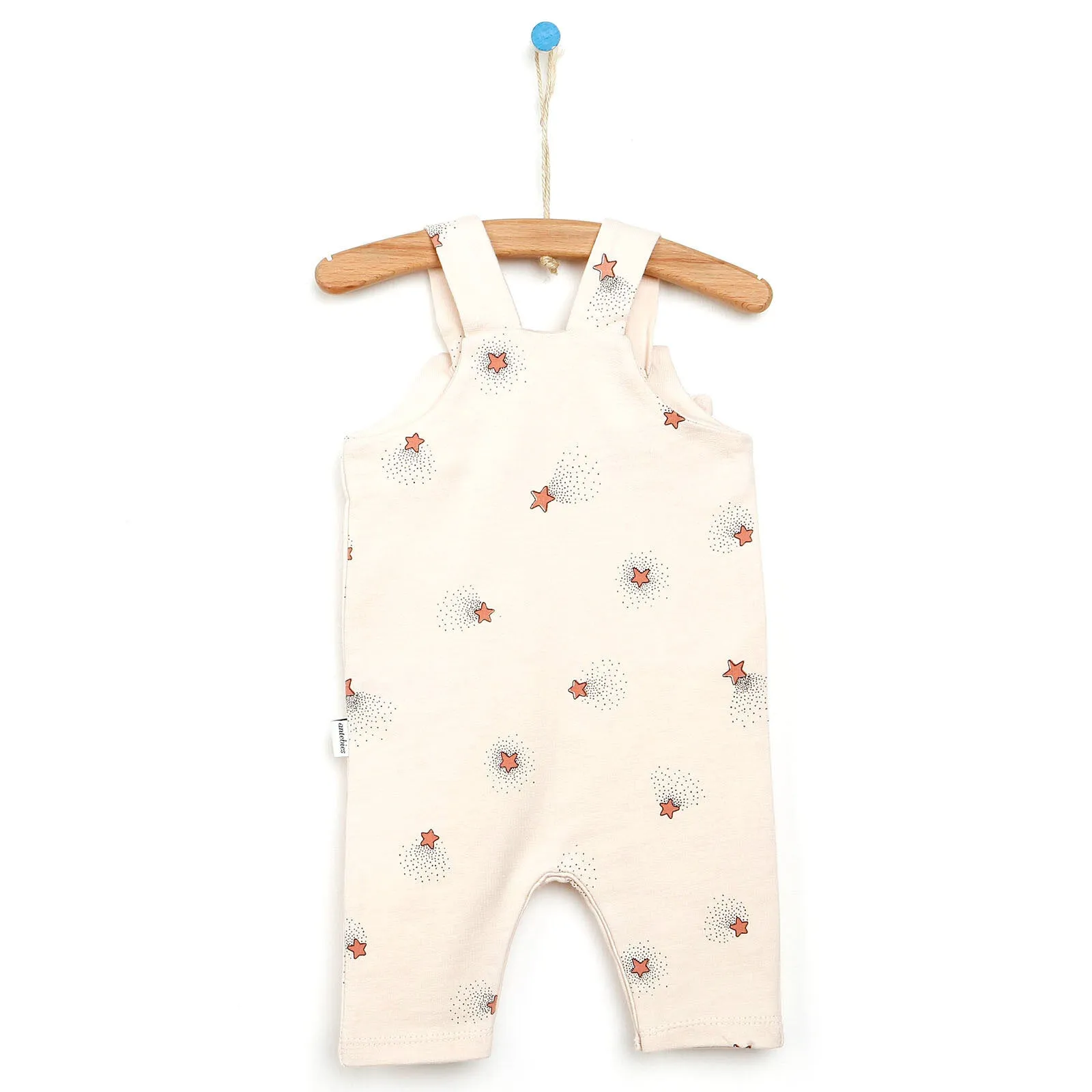 Antebies Newborn Stars Organic Overalls - Beige