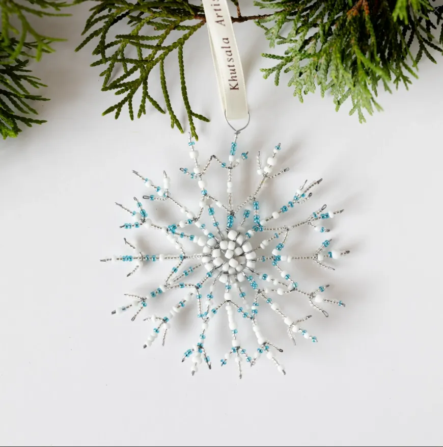 Beaded Snowflake Ornament