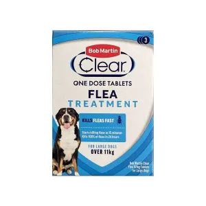 Bob Martin Clear Flea Tablets for Large Dogs over 11kg - 3 Pack