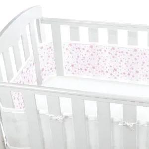 Breathable Baby Mesh Liner - 4 Sided (Twinkle Stars Pink)