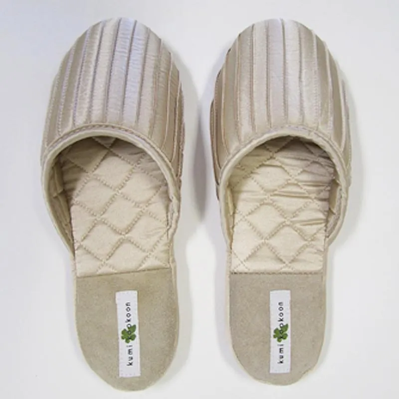 Kumi Kookoon French Pleat Silk Slippers