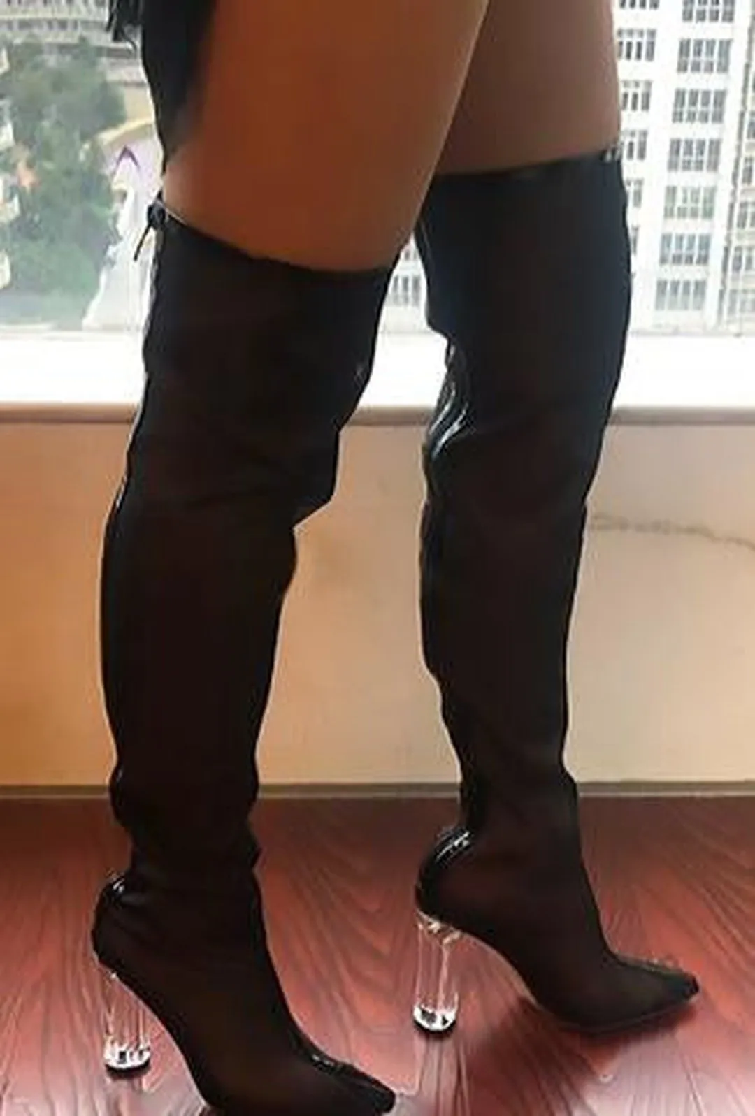 LAIZA - MESH OTK BOOTS