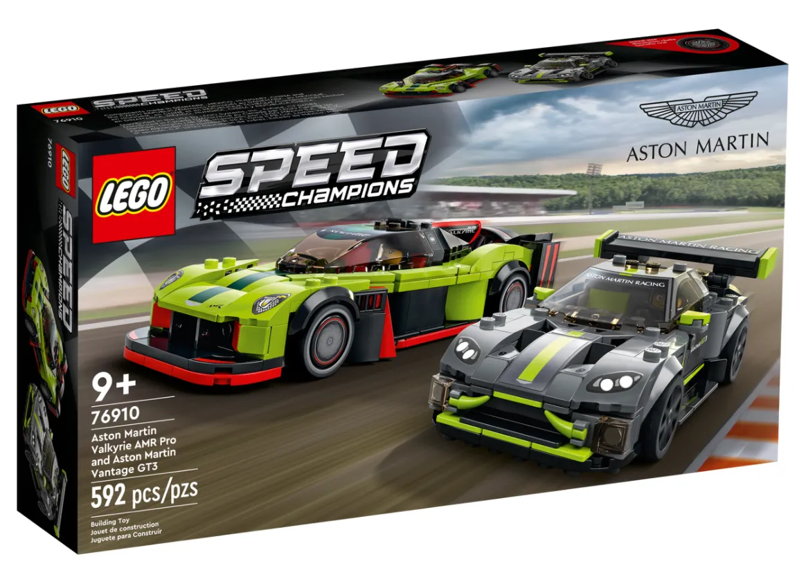 LEGO 76910: Speed Champions: Aston Martin Valkyrie AMR Pro and Aston Martin Vantage GT3