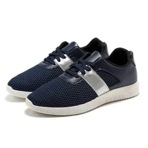 Men Breathable Mesh Lace Up Athletic Shoes