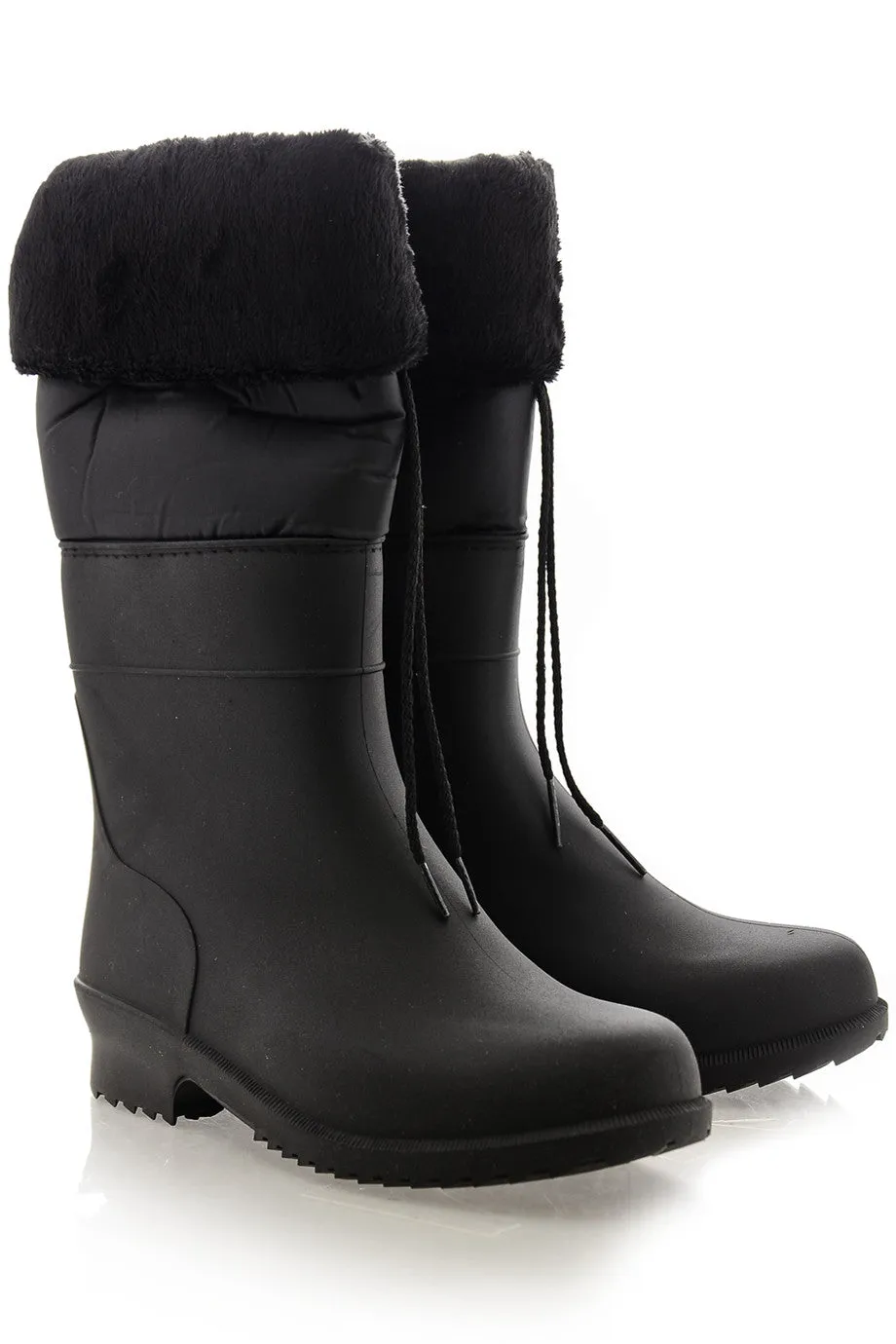 MOSCOW Black Rubber Snow Boots