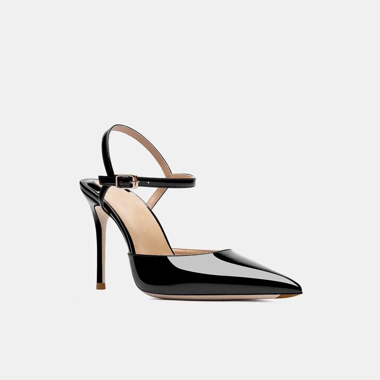 Nicika Black Slingback Heels