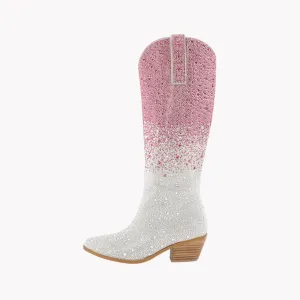 Pre Order:  Gradient Rhinestone Cowboy Boots