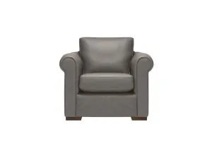 Scala | Leather Armchair | Softgrain Grey