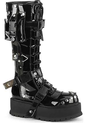 SLACKER-260 [Black Patent] | PLATFORM BOOTS [PREORDER]